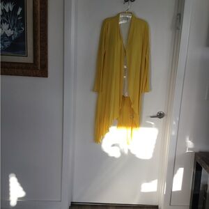 Yellow Flowing Cape Jacket